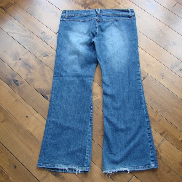 Vintage Y2K 90s Bongo Flare Jeans Wide Leg Festival Boho Hippie Sz 13 Waist 37 - Picture 10 of 14